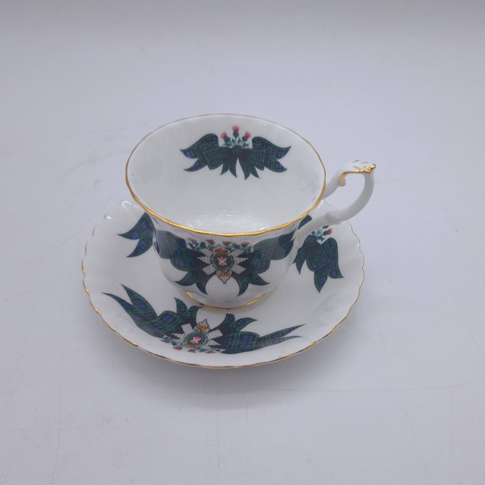 Royal Albert Black Watch Teacup & Saucer Scottish Tartan Series
